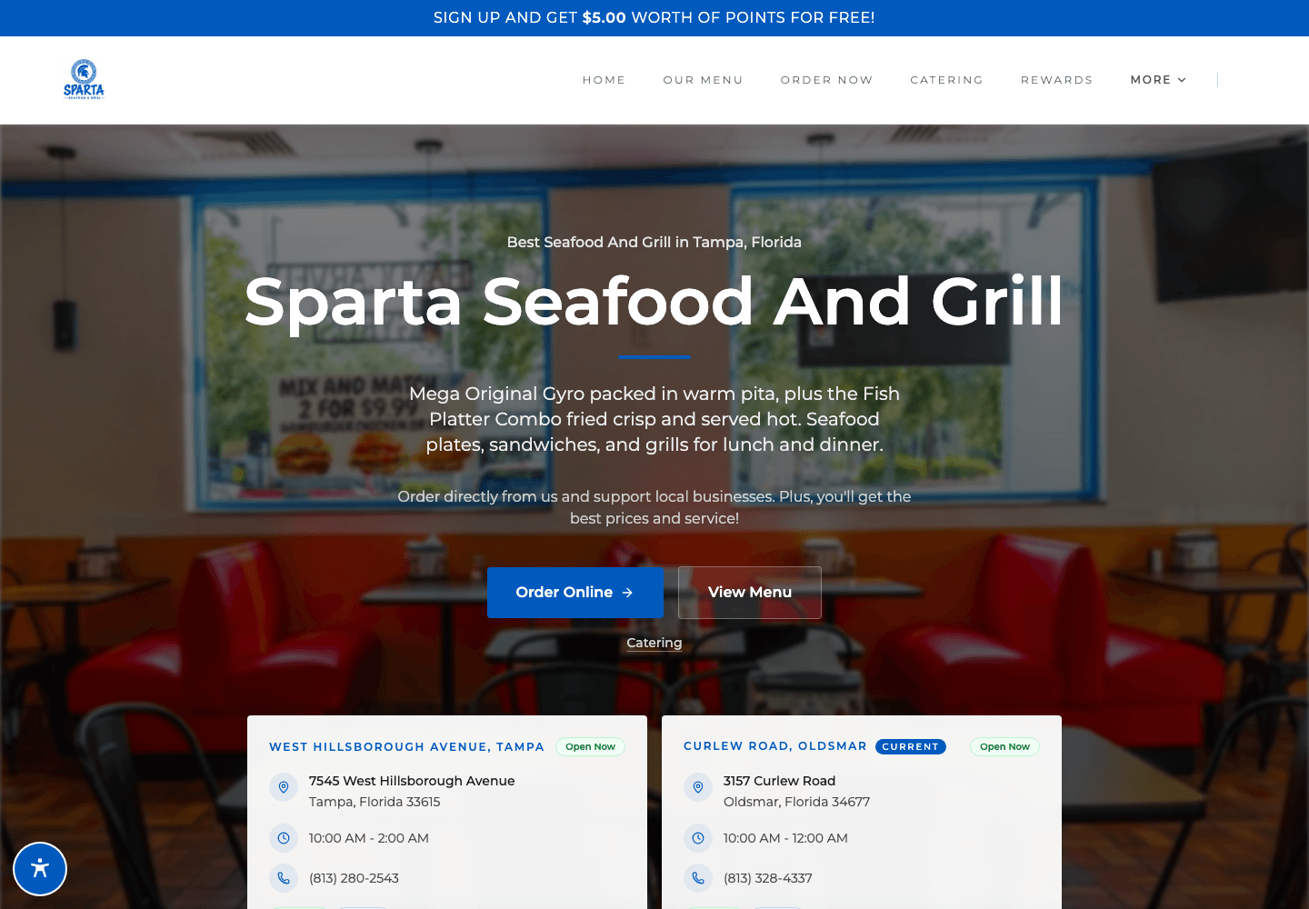Websites and online ordering for seafood restaurants website on a MacBook Pro